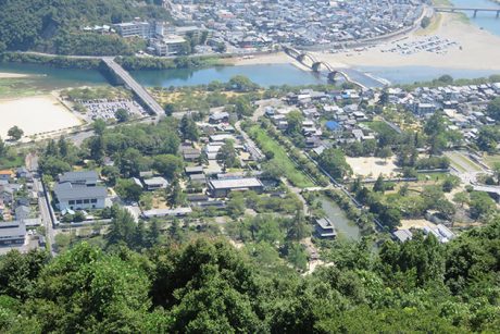 岩国城から城下町俯瞰