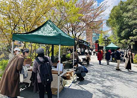 縄手通りでの伝統工芸ワークショップ