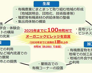 有機農業産地づくり推進事業のイメージ （農林水産省資料より抜粋）