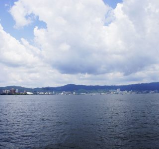 草津市側からの大津市街地の眺め