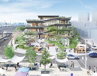 図書館を核とする駅前拠点施設（出典：坂出市HP）